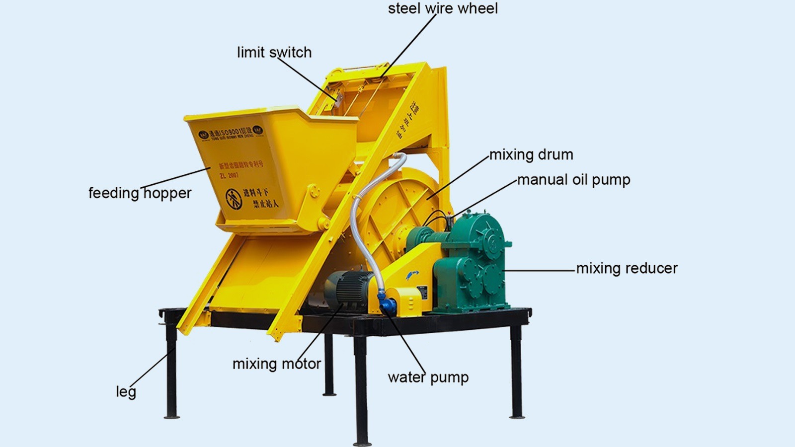 Máy trộn bê tông trục đơn JDC350