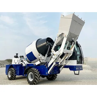 Xe trộn bê tông tự nạp di động 1,5m³