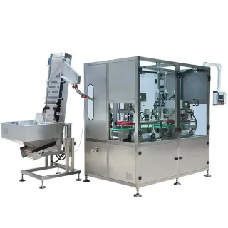 Máy đóng nắp tự động chai dầu gội, giấm, dầu ô liu 